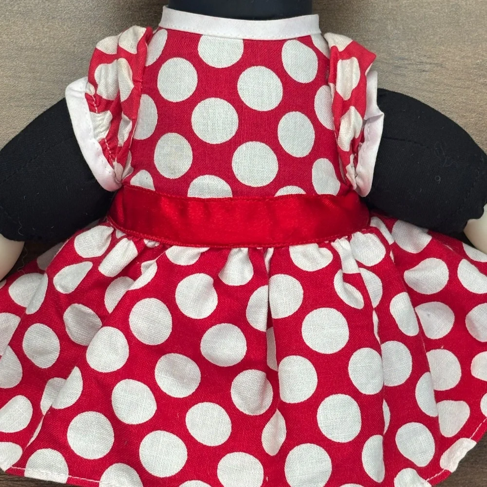 VINTAGE Disney Mouseketoys Minnie Mouse Rubber Face Soft Body Stuffed Doll Plush